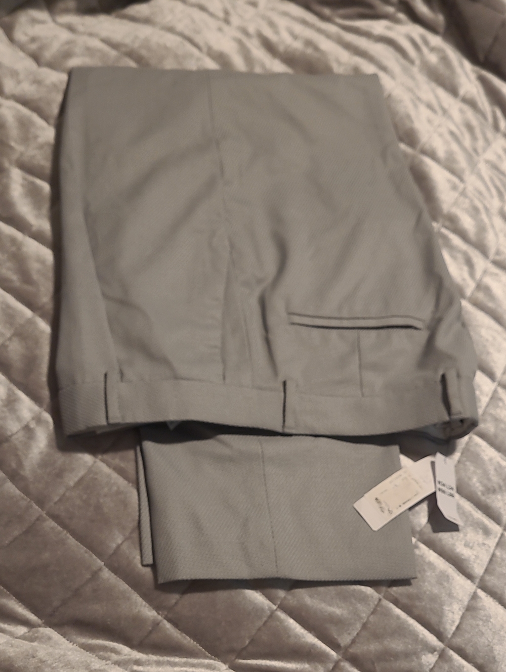Topman Mens Wide Leg Crop Pronounced Twill Gray Dress Pants 34x34 NWT